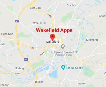 Wakefield Apps map